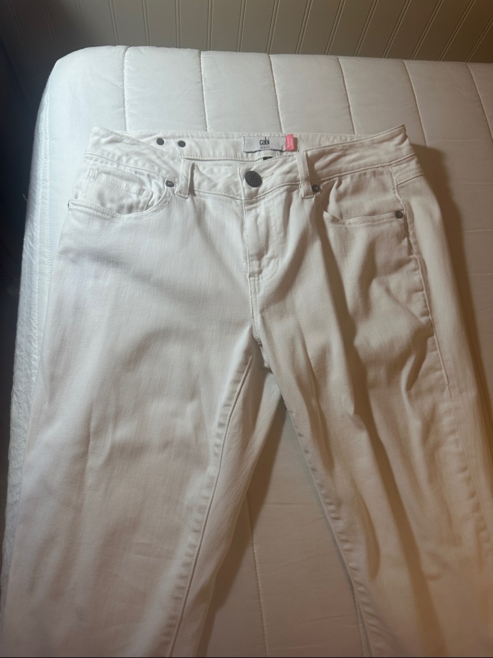 CAbi White crop capri  Jeans